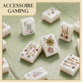 American Mahjong Set – 160 Tiles | Elegant White & Gold Design | Floral Patterns, Symbols, Jokers | Premium Finish