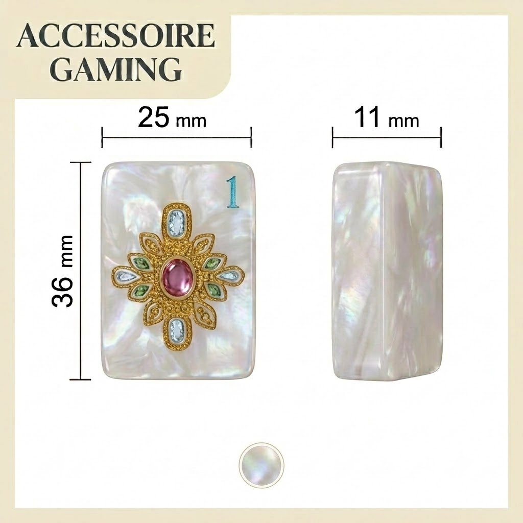 American Mahjong Set – 160 Tiles | Elegant White & Gold Design | Floral Patterns, Symbols, Jokers | Premium Finish