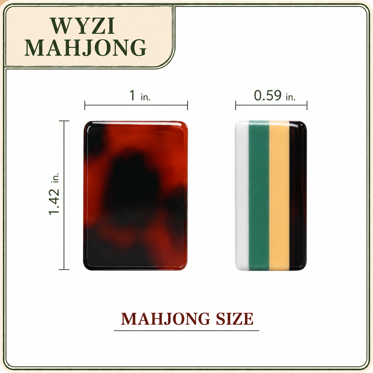 American Mahjong Set – 160 Premium Acrylic Tiles Engraved | Tortoiseshell Back