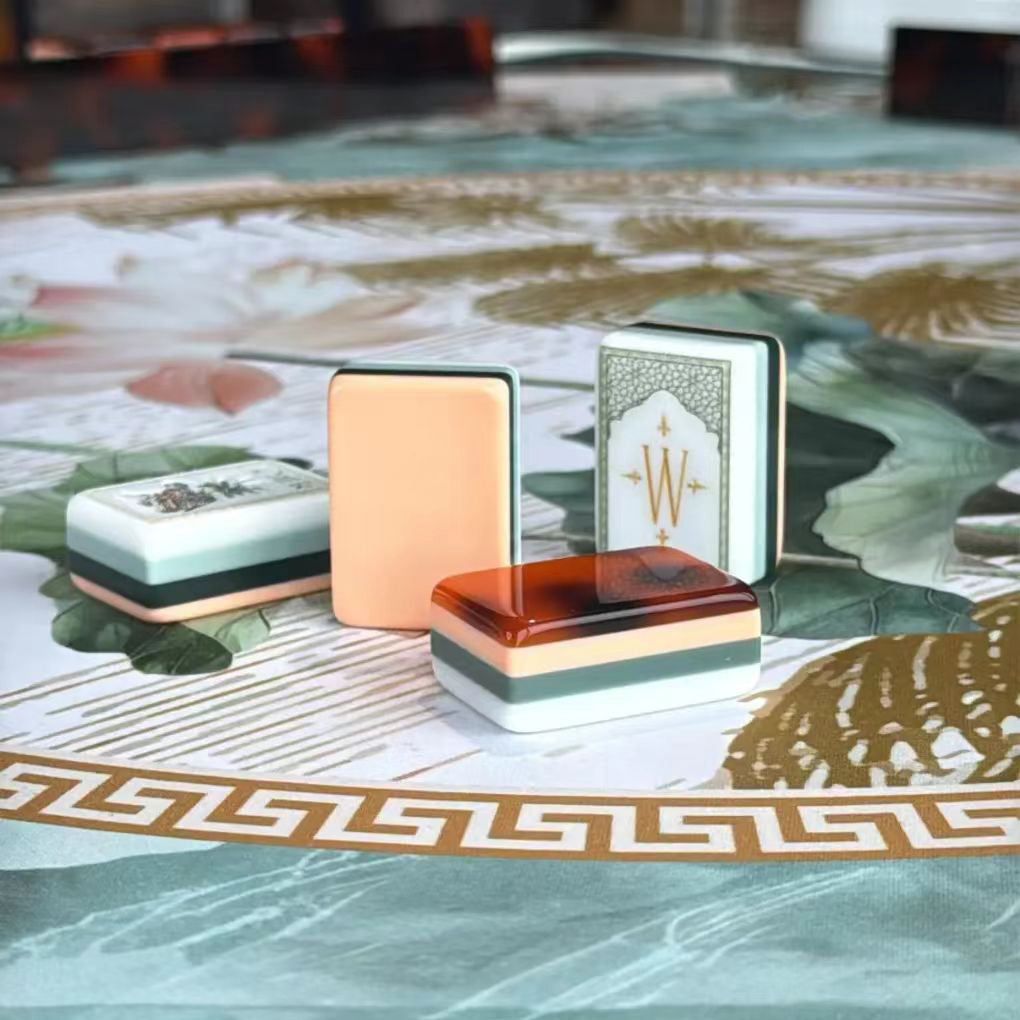 American Mahjong Set – 160 Premium Acrylic Tiles Engraved | Tortoiseshell Back